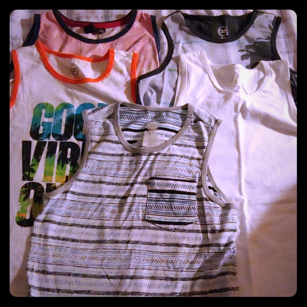 Lot of 5 boys tank tops
